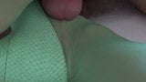 Cum on green nylons & green high heels snapshot 13