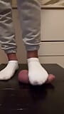 Cock Trample and Ballbusting with My White Ankle Socks snapshot 3