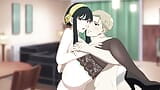 Anime-schlampe hat sex, hentai-milf vollgespritzt, cartoon snapshot 8