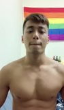 cute asian twink JO off camera with a big splash of cum snapshot 1