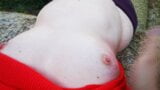 650 hits to her naked breasts in public snapshot 5