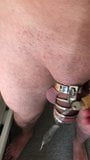 Chastity release and pegging with rubber girlfriend snapshot 1