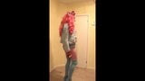 Pink haired slut in denim thigh boots snapshot 2