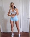 Blonde dünne Cameltoe Leggings Spandex Fitness-Studio Spandex snapshot 2