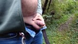 Chubbear Cumshot outdoor Playing after Shave Nature Area Just alone snapshot 4