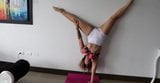 Hot yoga teacher in white shorts cameltoe camel toe workout snapshot 2