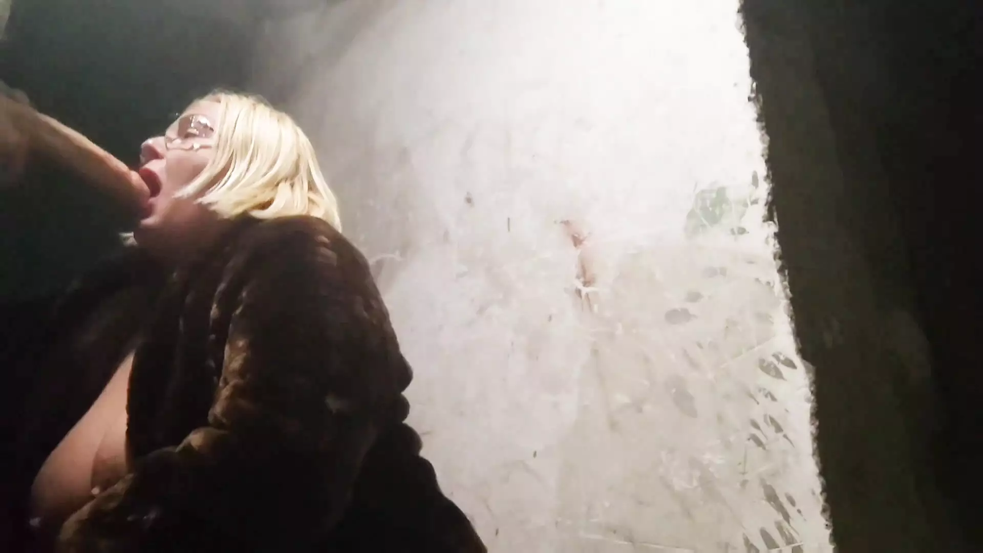 Mom suck and fuck step win in the basement and elevator