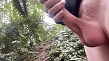 Young Guy jerking his Big Cock in a Public Forest snapshot 9