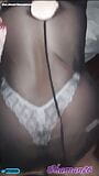 Latina cousin with sexy white lace lingerie snapshot 9