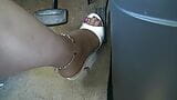 Love driving in my high heeled mules snapshot 8