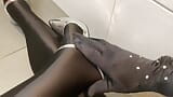 Silver Heels and Spandex Pantyhose snapshot 2