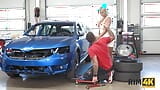 RIM4K. Blonde with giants tits licks car mechanics ass and gets fucked snapshot 4