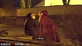 Geishakyd goes outside hunting at night in public to find a random guy to fuck his brains out for in reality show snapshot 6