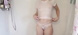 White T Shirt Strip Petite Teen snapshot 7