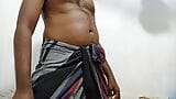 Indian uncle underwear and sarong black cock snapshot 2