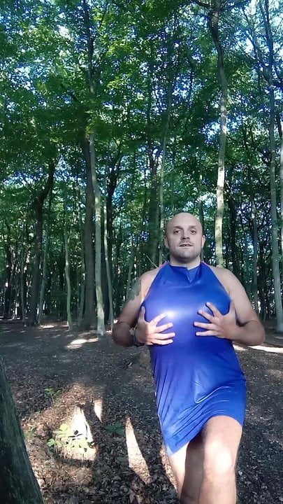 Extreme Big Tits Transgender In Latex - Outdoor Boobs Fetish