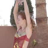 Jessica Chastain practicing belly dancing snapshot 8