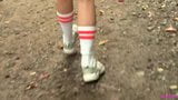 Caroline New Balance sneaker hike with mud and water preview snapshot 2