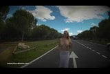 Flashing naked on a rest area for the truckers snapshot 6