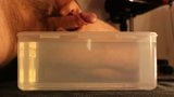 Cum inside plastic container with hot Water snapshot 1