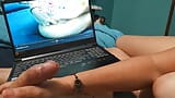 Watching porn while giving handjob snapshot 10