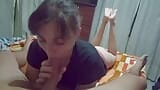 POV Tasty blowjob with feet view snapshot 10