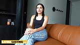 Latina casting - tímida colombiana de 18 años montando una enorme polla en audición snapshot 3