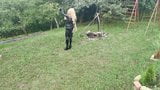 Horse training for blonde TV TS cunt by sexy goth domina pt1 snapshot 5