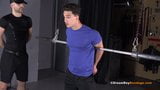 Musculoso semental crucificado bdsm gay la servidumbre azotes gut punch snapshot 3