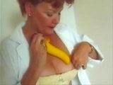 Granny in Pantyhose Dildo Play snapshot 4