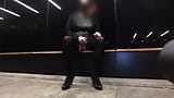 Crossdresser showed off at tram station by night snapshot 13