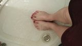 Shower into black clogs snapshot 1