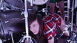 Stepmom gets stuck in drum set. Stepson leaves her creampied. snapshot 3