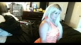 Big Assed Bleached Blonde Fucks a BBC on WebCam snapshot 1