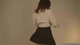 Taking off my schoolgirl uniform before sensually touching snapshot 4