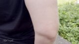 Bbw girl give perfect sloppy handjob in a park - risky and sloppy :P snapshot 5