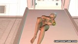 Une fille emo en 3D se doigte et se joue avec elle-même snapshot 2