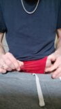 Huge Cum For Final Time in Red Briefs snapshot 1