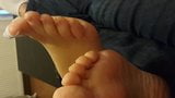 Her sexy pedicured feet, sexy soles toes show snapshot 6