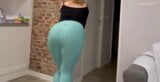 Farting in turquoise tik tok leggings snapshot 8