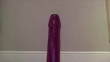 Doing my huge purple dildo, anal fucking insertions snapshot 1