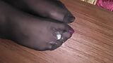 Cum on pantyhose feet snapshot 8