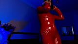 webcam girl hot dance in  latex suit snapshot 9