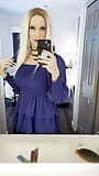 HOTTEST Blonde Crossdresser Looking In Mirror snapshot 3