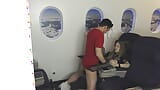 Foot fetish sex with stewardess while in air plane. snapshot 20