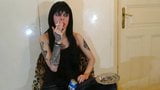 Sexy goth domina smoking pt2 HD snapshot 4