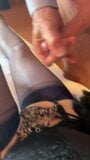 Spunking on Fully Fashioned Nylons in Hotel snapshot 1