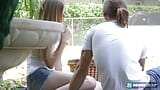 Trisha takes a picnic with her boyfriend and gets her pussy snapshot 2