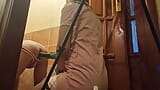 Anastasia Mistress punishes Sasha Earth slave with a long black dildo in the ass in the toilet snapshot 16