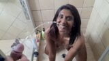 Indian girl white cock face piss in slow motion, POV snapshot 11